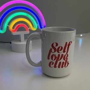 Brunette The Label Self Love Club White Mug